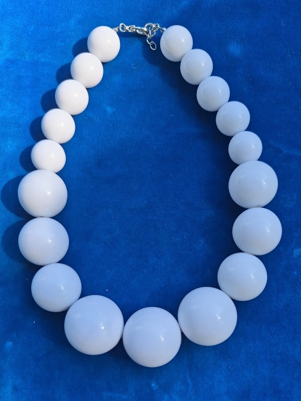 White Bold Beaded Necklace